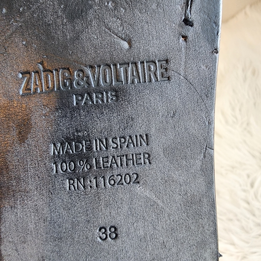 ZADIG & VOLTAIRE LEATHER ANKLE BOOTS WOMENS SIZE 38 - Picture 9 of 15